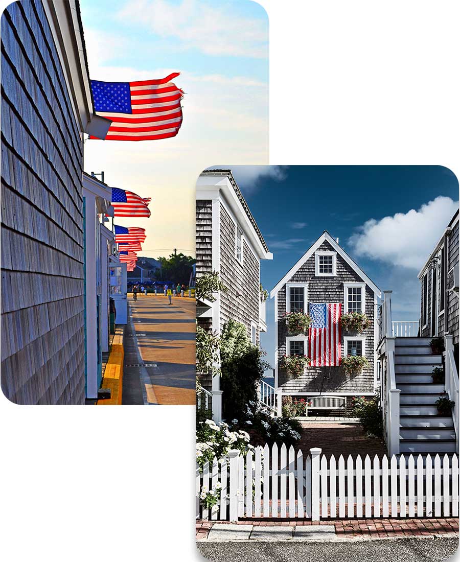 two-photos-of-homes-with-american-flags-dennis-ma